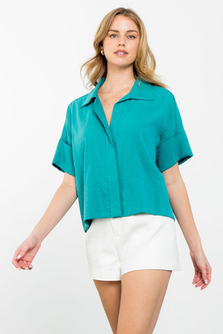Collar and Button Top