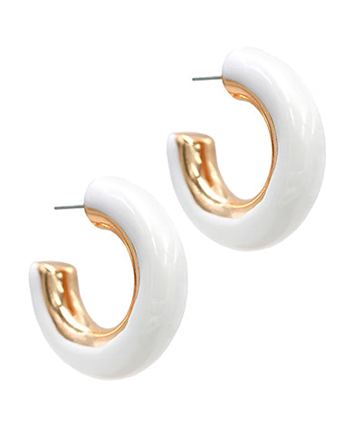 Chunky Color Enamel Hoops