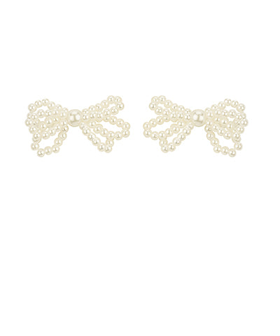 Mini Pearl Bow Earrings