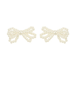 Mini Pearl Bow Earrings