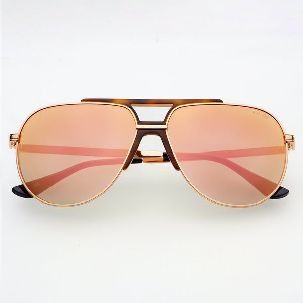 Logan Pink Mirror Aviator Sunglasses