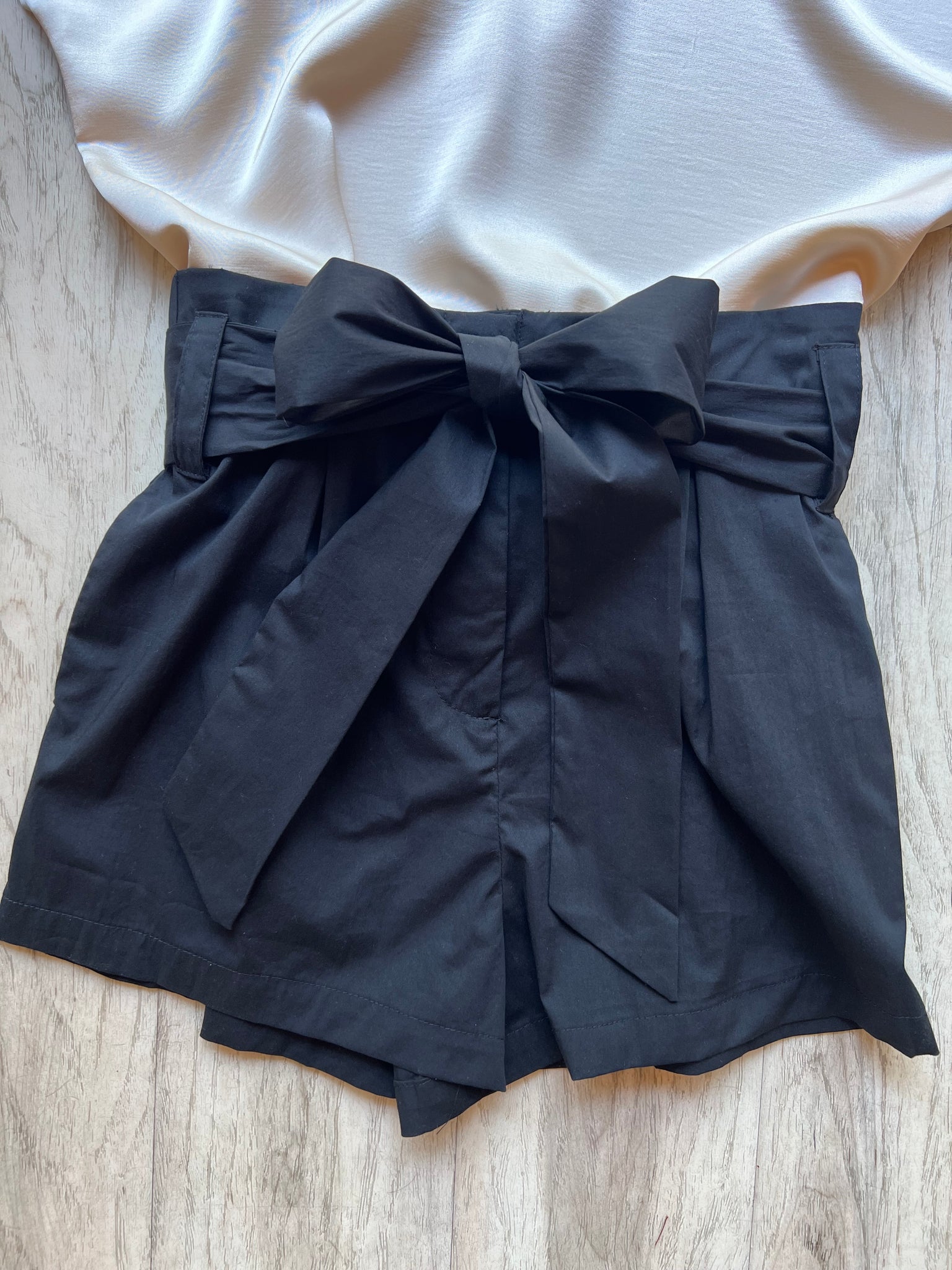 Sash Waist Shorts - Black