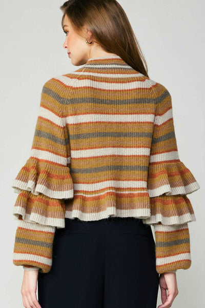 Stripe Ruffle Sweater