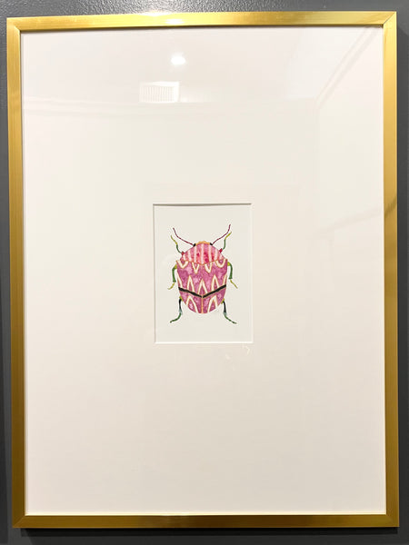 Framed Beetle Watercolor
