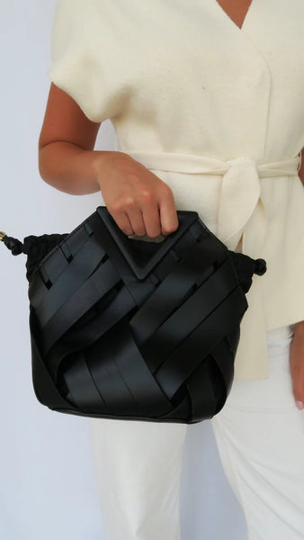 Point Basket Intrecciato Vegan Leather Tote