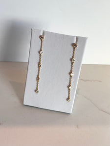 Crystal Chain Drop Earrings