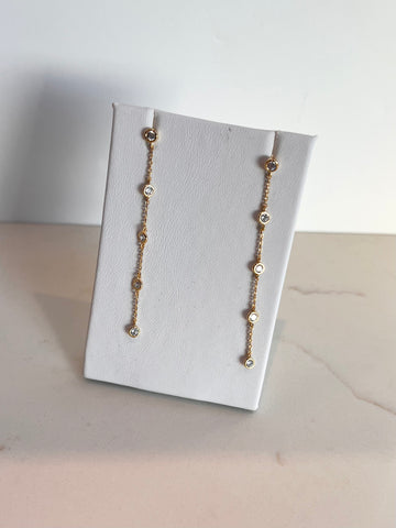 Crystal Chain Drop Earrings