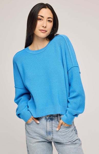 Our Sky Blue Seamed Sweater