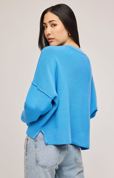 Our Sky Blue Seamed Sweater