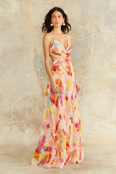 Lisle Pleated Gown