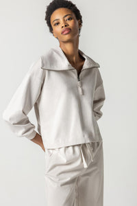 Full Sleeve Half Zip - Alabaster