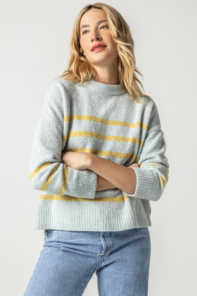 Easy Striped Pullover Sweater - Iceberg Stripe