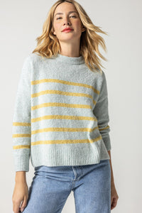 Easy Striped Pullover Sweater - Iceberg Stripe