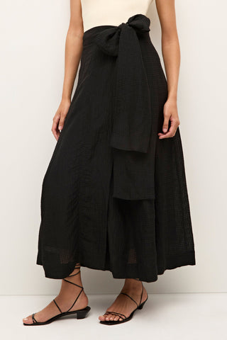 Serine Wrap Skirt - Black