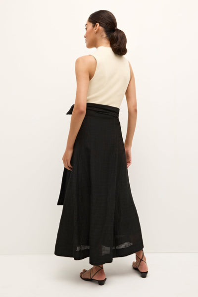 Serine Wrap Skirt - Black