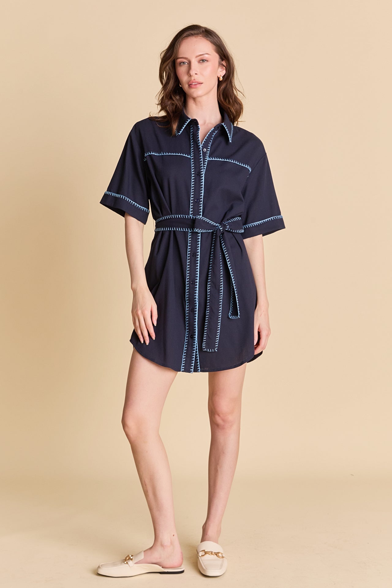 Stitch Trim Dress