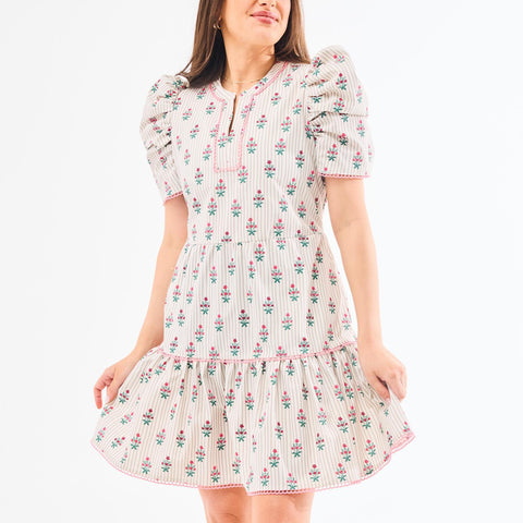 Puff Sleeve Shift Dress