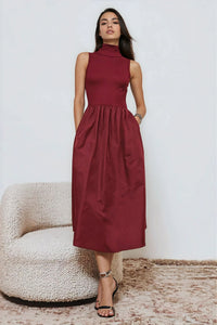 Mock Neck Maxi Dress – Welle Studio Mock Neck Maxi Dress – Welle Studio