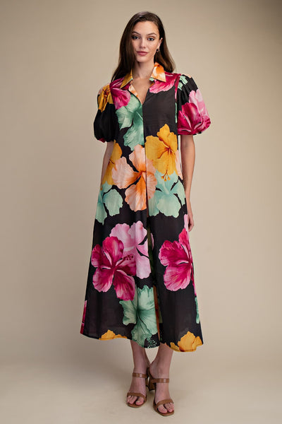 Hibiscus Collar Dress