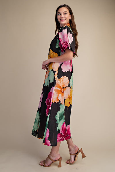 Hibiscus Collar Dress