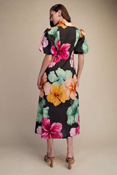 Hibiscus Collar Dress