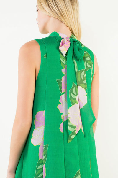 Floral Tie Back Midi Dress