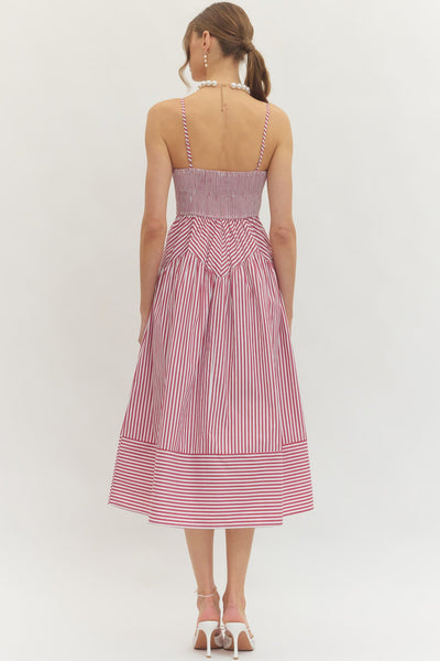 Spaghetti Strap Stripes Dress