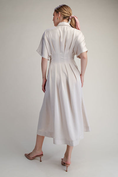 Fitted Waist Midi Dress