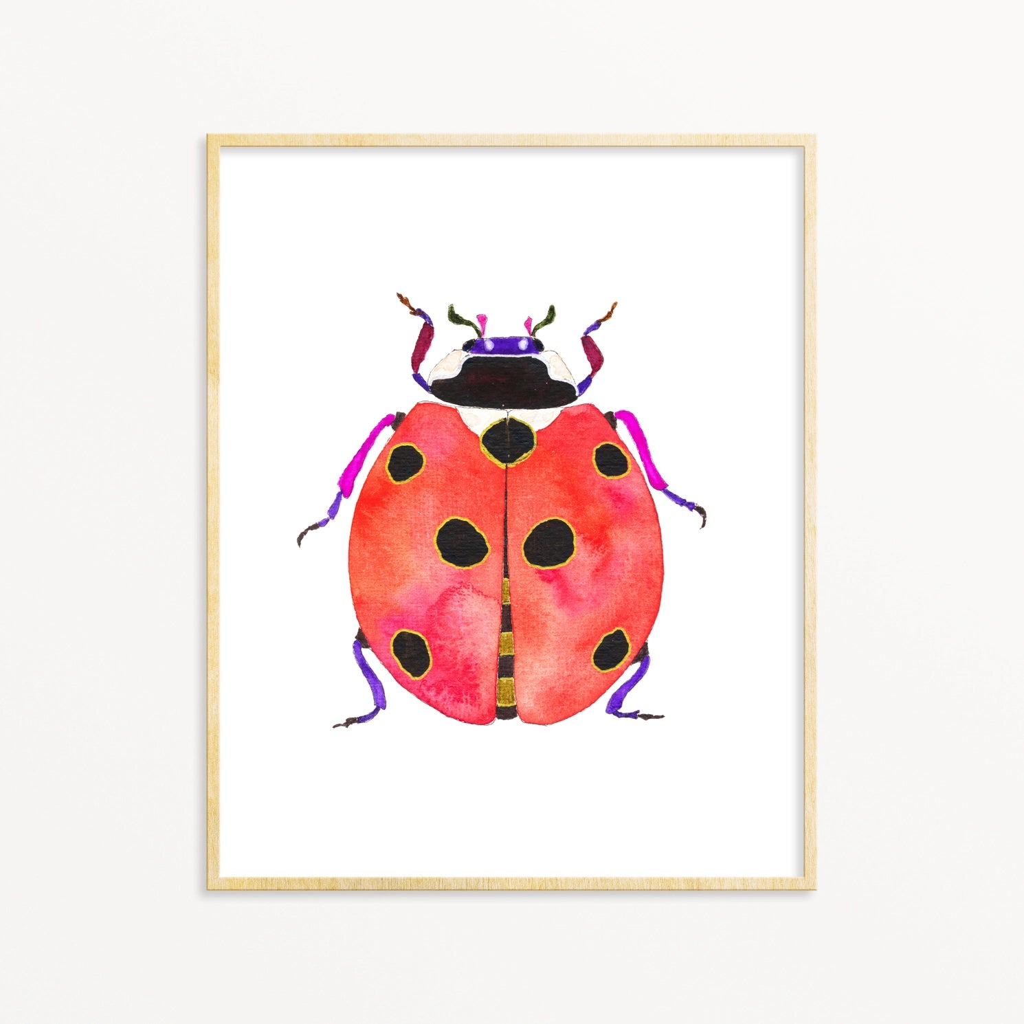 Watercolor Beetle Print