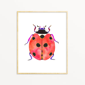 Watercolor Beetle Print