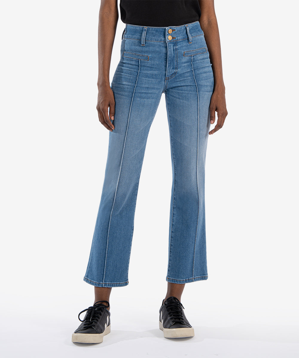 Kelsey High Rise Ankle Flare - Quality Wash