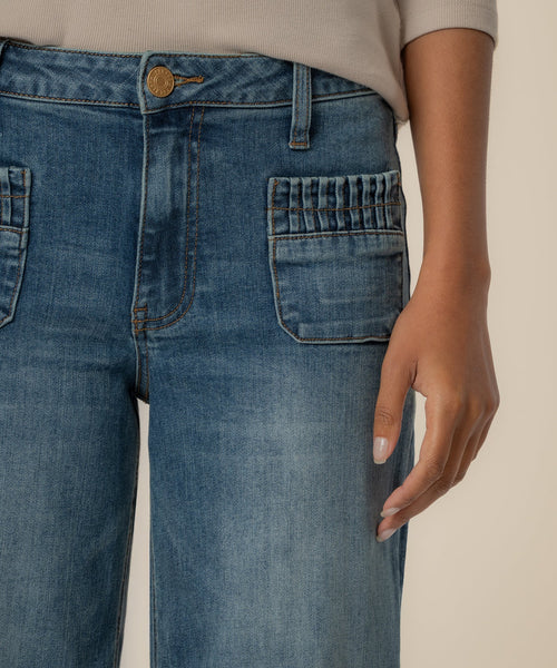 Maya High Rise Patch Pocket Jean