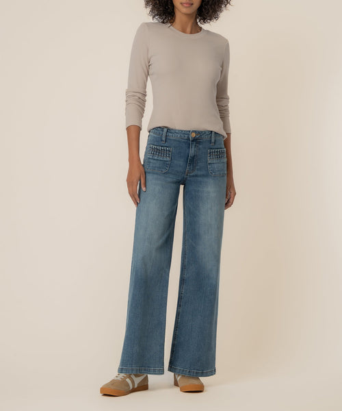 Maya High Rise Patch Pocket Jean