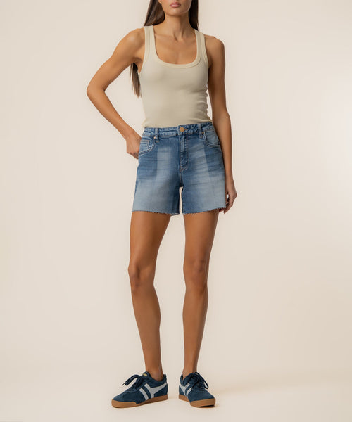 Jane High Rise Denim Shorts