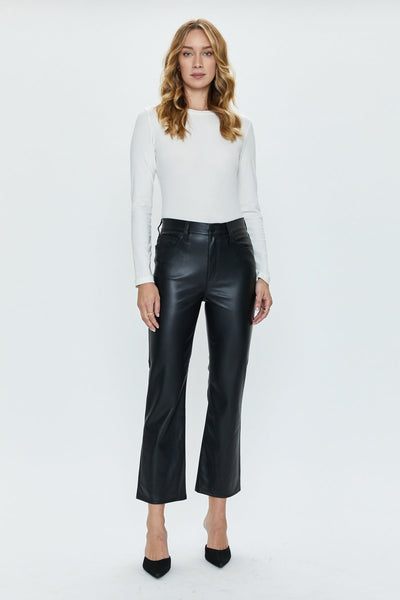 Lennon High Rise Cropped Boot Pant - Slate Black