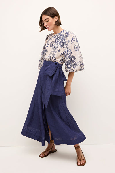 Estine Wrap Skirt - Patriot Navy