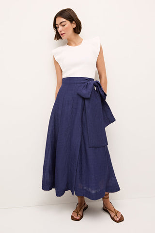 Estine Wrap Skirt - Patriot Navy