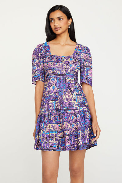 Temma Dress - Violet Tile