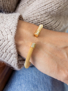 Golden Mesh Cuff Bracelet