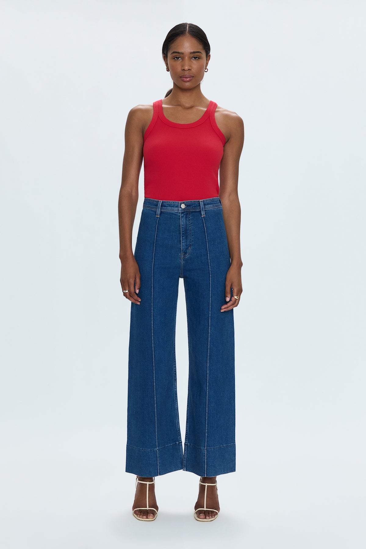 Penny Ankle Pintuck Jean