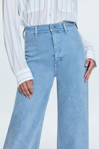 Penny High Rise Crop - Frost Blue