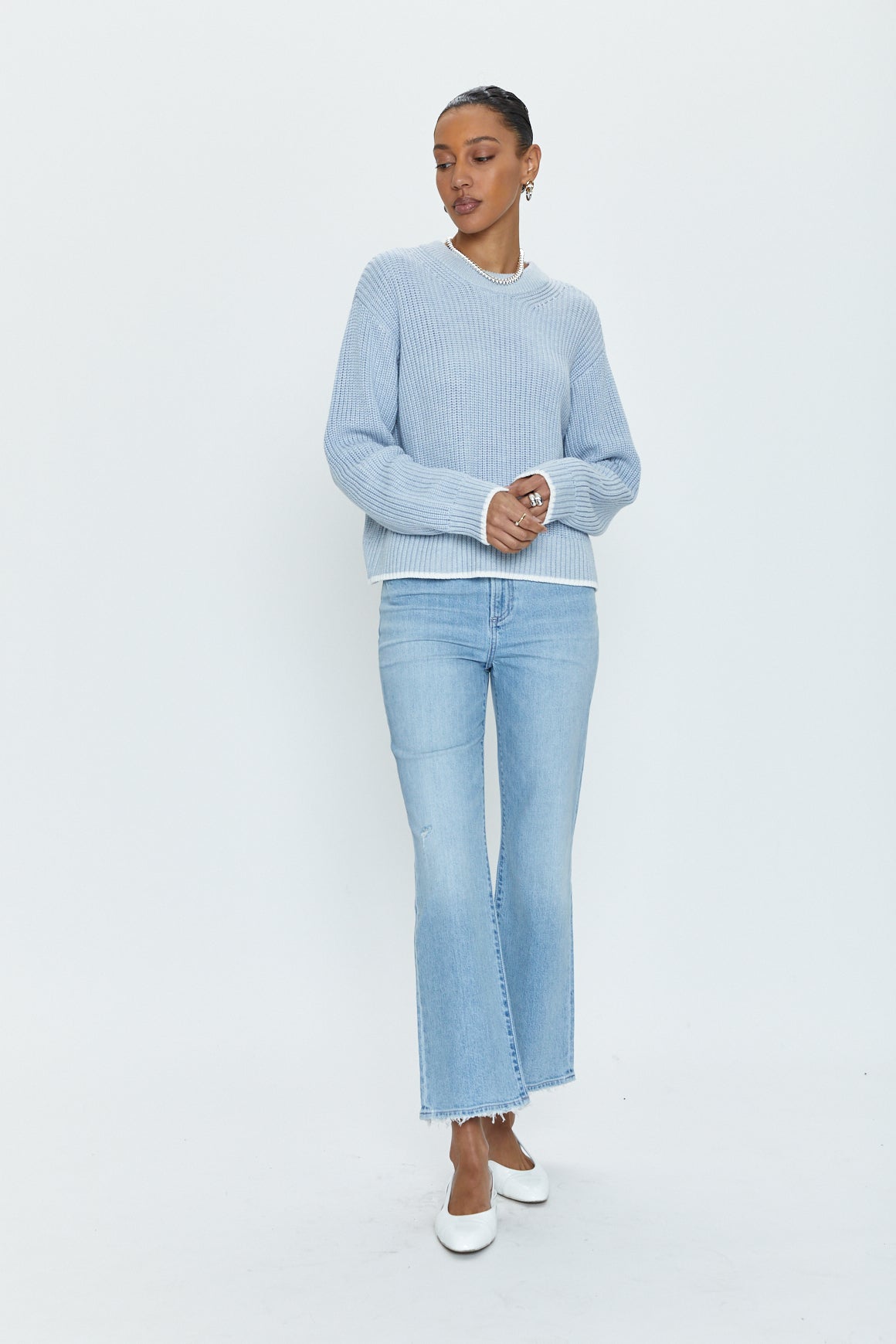 Icy Blue Spring Sweater