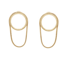 Circle Chain Drop Earrings