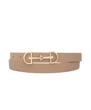 Horsebit Skinny Belt