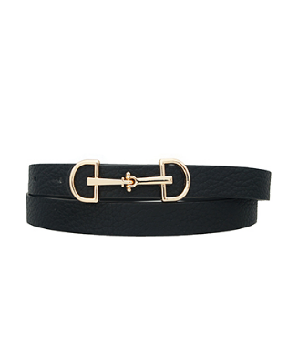 Horsebit Skinny Belt