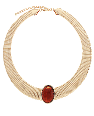 Stone Omega Statement Necklace