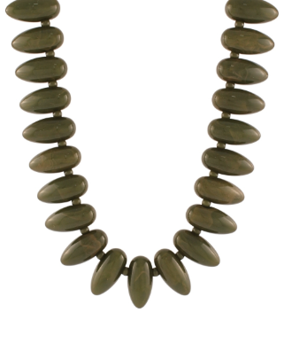 Marbled Pebble Bead Necklace