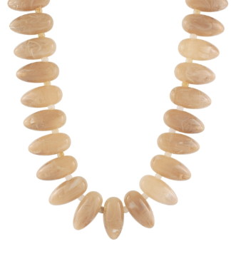 Marbled Pebble Bead Necklace