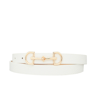 Horsebit Skinny Belt