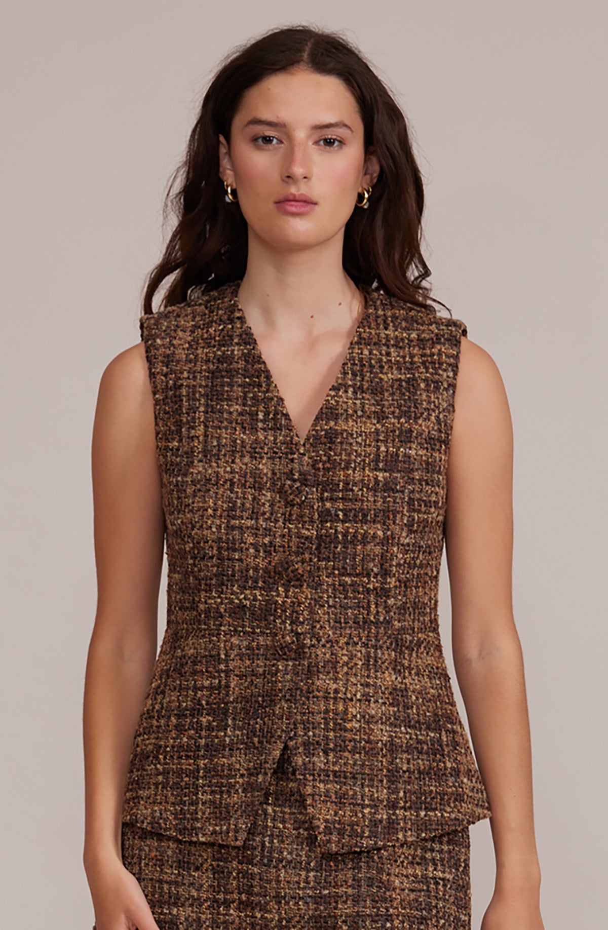 Tweed Vest Top